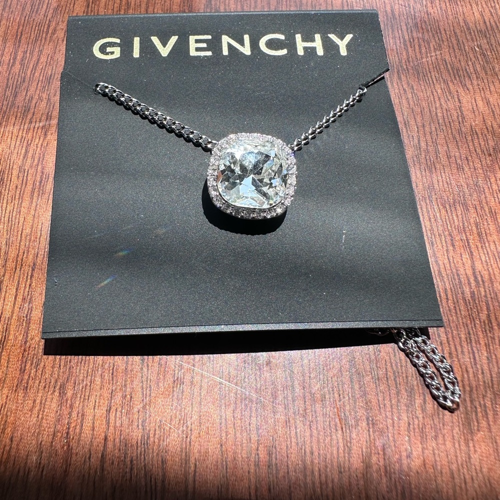 Givenchy Silver Crystal‎ Halo Necklace